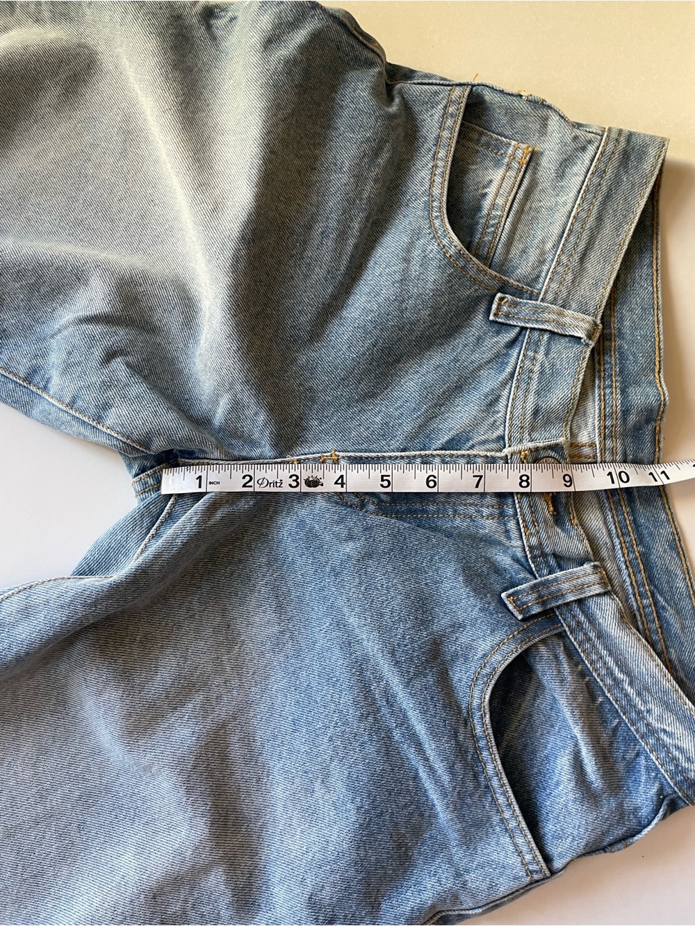 Brandy Melville John Galt Light Blue Straight Low Rise Denim Jeans - Picture 5 of 7